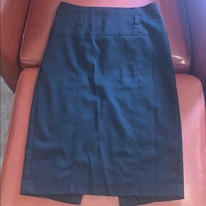Pencil skirt with back slit and belt loops